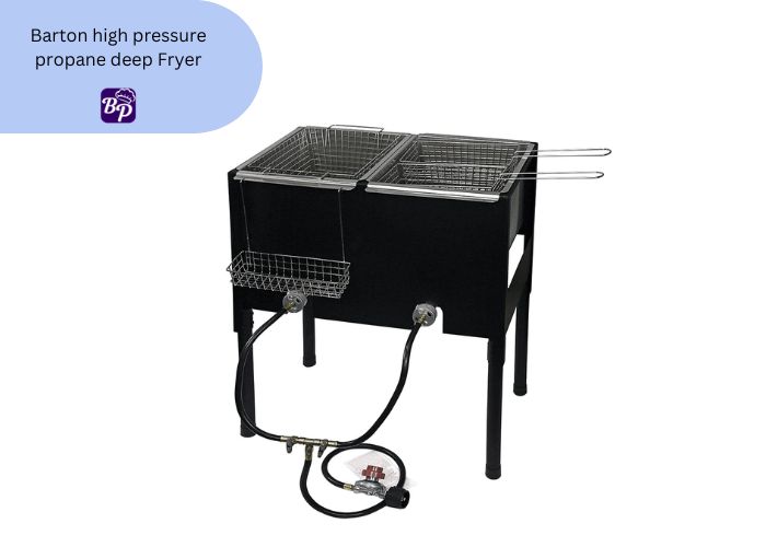 Barton high pressure propane deep fryer for camping