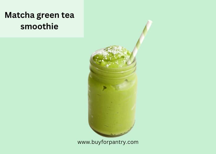 Matcha green tea smoothie is more beneficial for health than a cup of coffee