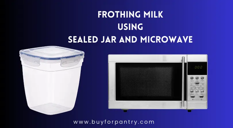Frothing milk with a microwave