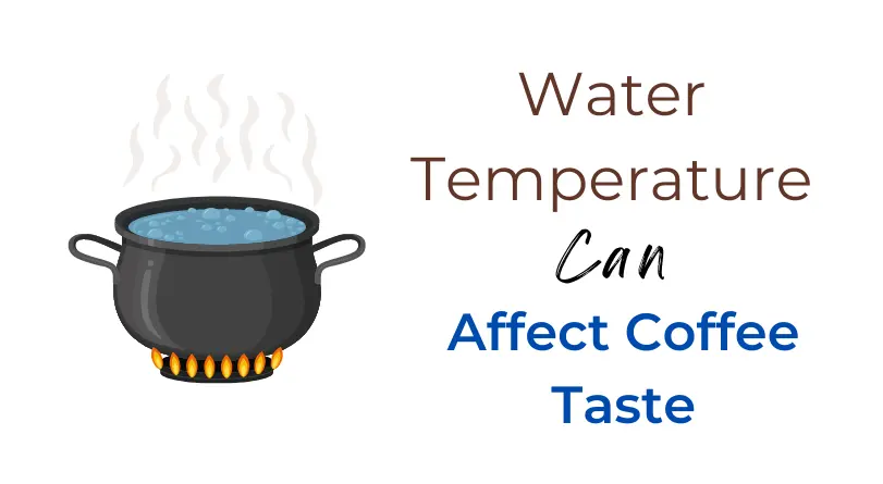 Coffee taste depends on water temperature