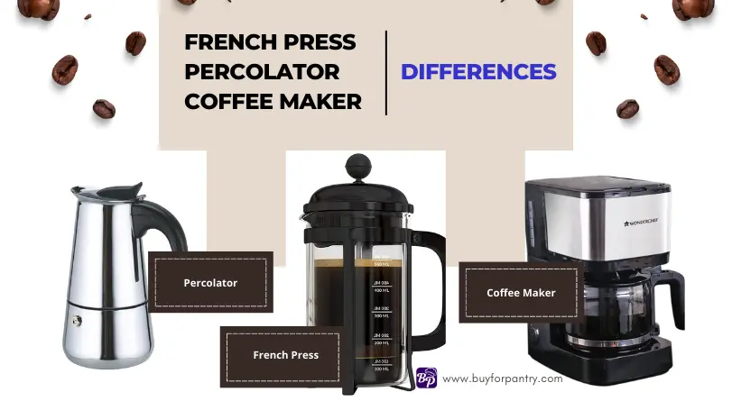 Percolator vs French press vs Coffee maker