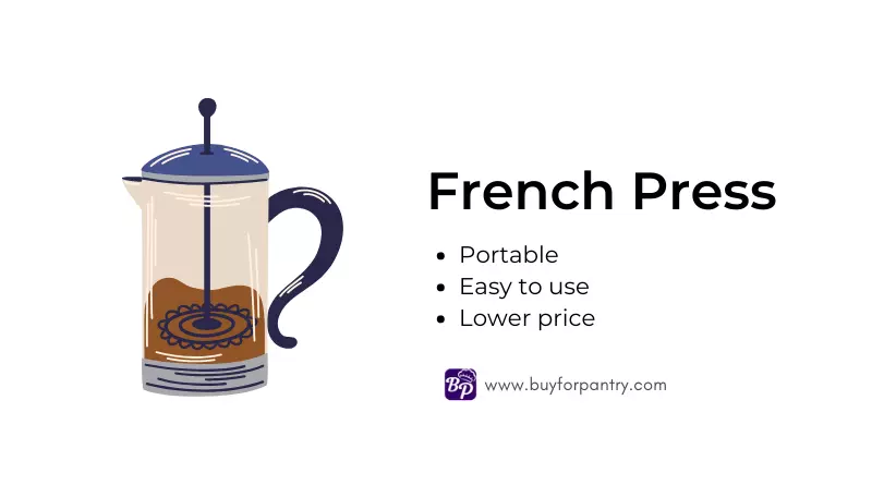 Features of a french press coffee maker
